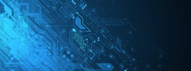 Soyut devre kartı fütüristik teknoloji işleme iş geçmişi