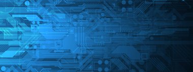 Soyut devre kartı fütüristik teknoloji işleme iş geçmişi