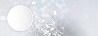 Soyut devre kartı fütüristik teknoloji işleme iş geçmişi