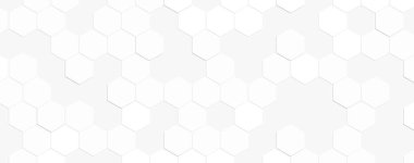 Soyut altıgen arkaplan. Teknoloji çocuk felci tasarımı. Dijital gelecekçi minimalizm. Vektör