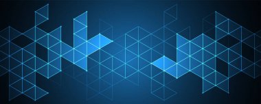 Basit çokgen elementlere sahip geometrik altıgen soyut arkaplan. Tıbbi, iş, teknoloji veya bilim tasarımı.