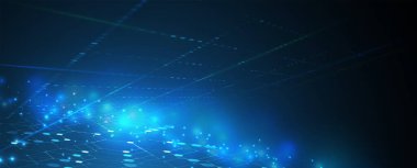 Basit çokgen elementlere sahip geometrik altıgen soyut arkaplan. Tıbbi, iş, teknoloji veya bilim tasarımı.