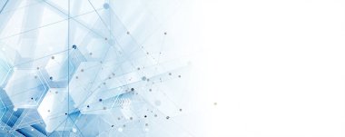 Basit çokgen elementlere sahip geometrik altıgen soyut arkaplan. Tıbbi, iş, teknoloji veya bilim tasarımı.