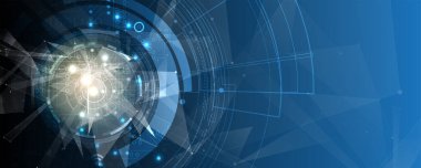 İnternet işi için teknoloji soyut fütüristik bilim geçmişi. Büyük veri kavramı.