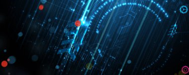 İnternet işi için teknoloji soyut fütüristik bilim geçmişi. Büyük veri kavramı.