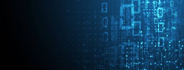 İnternet işi için teknoloji soyut fütüristik bilim geçmişi. Büyük veri kavramı.