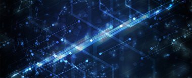 İnternet işi için teknoloji soyut fütüristik bilim geçmişi. Büyük veri kavramı.