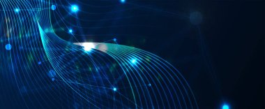 İnternet işi için teknoloji soyut fütüristik bilim geçmişi. Büyük veri kavramı.