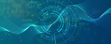 İnternet işi için teknoloji soyut fütüristik bilim geçmişi. Büyük veri kavramı.