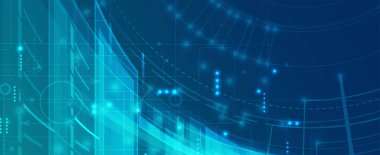 İnternet işi için teknoloji soyut fütüristik bilim geçmişi. Büyük veri kavramı.