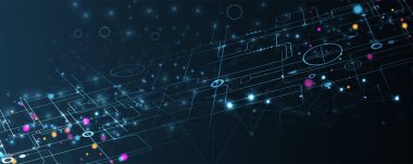 İnternet işi için teknoloji soyut fütüristik bilim geçmişi. Büyük veri kavramı.