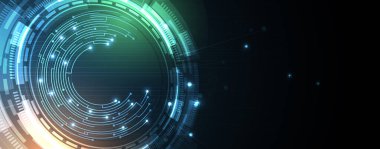 İnternet işi için teknoloji soyut fütüristik bilim geçmişi. Büyük veri kavramı.