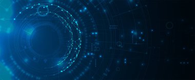 İnternet işi için teknoloji soyut fütüristik bilim geçmişi. Büyük veri kavramı.