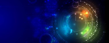 İnternet işi için teknoloji soyut fütüristik bilim geçmişi. Büyük veri kavramı.