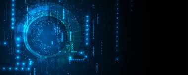 İnternet işi için teknoloji soyut fütüristik bilim geçmişi. Büyük veri kavramı.