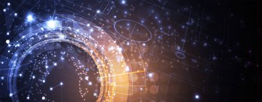 İnternet işi için teknoloji soyut fütüristik bilim geçmişi. Büyük veri kavramı.
