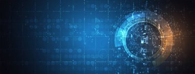 İnternet işi için teknoloji soyut fütüristik bilim geçmişi. Büyük veri kavramı.