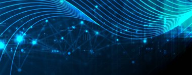 İnternet işi için teknoloji soyut fütüristik bilim geçmişi. Büyük veri kavramı.