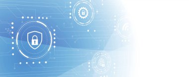 İş geçmişi için internet dijital siber güvenlik teknolojisi kavramı. Yaban domuzunu kilitle.