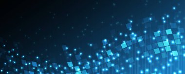 İnternet işi için teknoloji soyut fütüristik bilim geçmişi. Büyük veri kavramı.