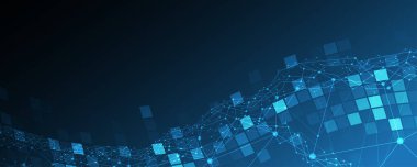 İnternet işi için teknoloji soyut fütüristik bilim geçmişi. Büyük veri kavramı.