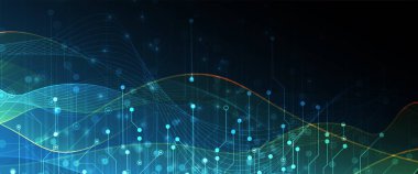 İnternet işi için teknoloji soyut fütüristik bilim geçmişi. Büyük veri kavramı.