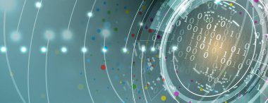 İnternet işi için teknoloji soyut fütüristik bilim geçmişi. Büyük veri kavramı.