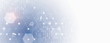 Basit çokgen elementlere sahip geometrik altıgen soyut arkaplan. Tıbbi, iş, teknoloji veya bilim tasarımı. El yapımı vektör çizimi.