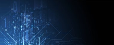 İnternet işi için teknoloji soyut fütüristik bilim geçmişi. Büyük veri konsepti. El yapımı Vektör Sanatı.