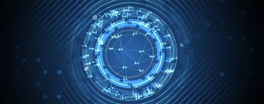 Soyut vektör arkaplanı. Gelecekçi teknoloji tarzı. Teknoloji sunumları için mükemmel bir geçmiş. El yapımı sanat.