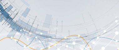 Soyut veri arkaplanı. Gelecekçi teknoloji tarzı. İş siber sunumları için zarif dijital arka plan. El yapımı Vektör