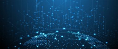 Soyut veri arkaplanı. Gelecekçi teknoloji tarzı. İş siber sunumları için zarif dijital arka plan. El yapımı Vektör