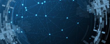 Soyut veri arkaplanı. Gelecekçi teknoloji tarzı. İş siber sunumları için zarif dijital arka plan. El yapımı Vektör