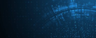 Soyut veri arkaplanı. Gelecekçi teknoloji tarzı. İş siber sunumları için zarif dijital arka plan. El yapımı Vektör.