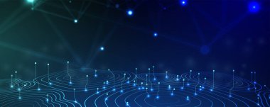 Soyut veri arkaplanı. Gelecekçi teknoloji tarzı. İş siber sunumları için zarif dijital arka plan. El yapımı Vektör