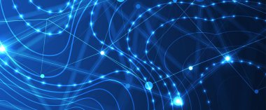 Soyut veri arkaplanı. Gelecekçi teknoloji tarzı. İş siber sunumları için zarif dijital arka plan. El yapımı Vektör