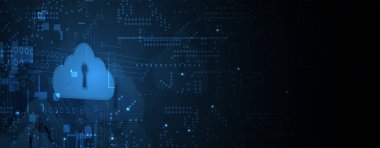 Modern bulut teknolojisi. Bütünleşik dijital web kavramı arka planı. Vektör Sanatı.