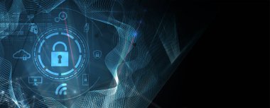 Soyut veri arkaplanı. Gelecekçi teknoloji tarzı. İş siber sunumları için zarif dijital arka plan. Vektör Sanatı.