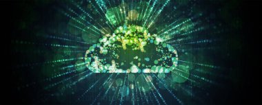 Soyut veri arkaplanı. Gelecekçi teknoloji tarzı. İş siber sunumları için zarif dijital arkaplan. Vektör Sanatı.