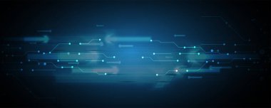 Soyut veri arkaplanı. Gelecekçi teknoloji tarzı. İş siber sunumları için zarif dijital arka plan. Vektör Sanatı.