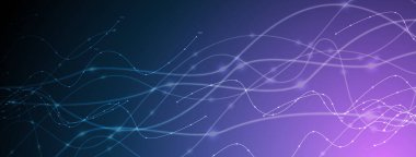 Soyut veri arkaplanı. Gelecekçi teknoloji tarzı. İş siber sunumları için zarif dijital arka plan. Vektör Sanatı