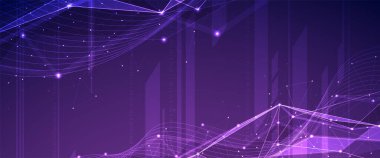 Soyut vektör arkaplanı. Gelecekçi teknoloji tarzı. Teknoloji sunumları için mükemmel bir geçmiş. vektör sanatı.