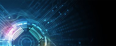 Soyut vektör arkaplanı. Gelecekçi teknoloji tarzı. Teknoloji sunumları için mükemmel bir geçmiş. vektör sanatı.