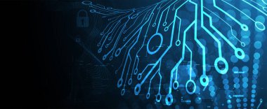 İnternet işi için teknoloji soyut fütüristik bilim geçmişi. Büyük veri konsepti. Vektör Sanatı.