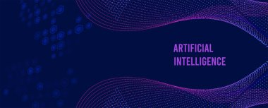 İnternet işi için teknoloji soyut fütüristik bilim geçmişi. Büyük veri konsepti. Vektör Sanatı.