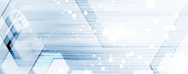 Siber güvenlik ve bilgi ya da küresel ağ koruması. İş ve internet projeleri için gelecekteki siber teknoloji web hizmetleri. Güvenli internet erişimi