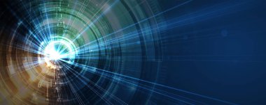 Soyut vektör arkaplanı. Gelecekçi teknoloji tarzı. Teknoloji sunumları için mükemmel bir geçmiş. vektör sanatı.