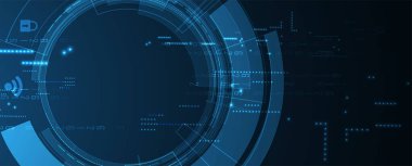 Soyut vektör arkaplanı. Gelecekçi teknoloji tarzı. Teknoloji sunumları için mükemmel bir geçmiş. vektör sanatı.