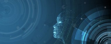 Soyut Yapay Zeka. Bulut hesaplama. Makine öğrenimi. Teknoloji web geçmişi. Sanal konsept geleceksel arka plan. Vektör Sanatı.