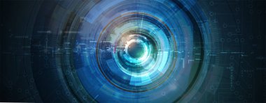 Soyut Yapay Zeka. Bulut hesaplama. Makine öğrenimi. Teknoloji web geçmişi. Sanal konsept geleceksel arka plan. Vektör Sanatı.